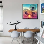Ueasy 5D Diamond Painting Kit Flowers Diamond Painting Dandelion Diamond Art Kit for Adults Paint by Number Kit Home Decor Craft Kit