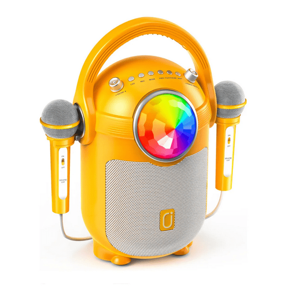 Máquina de Karaoke para Niños con 2 Micrófonos Malubero Anaranjado