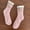 Pink, variant on Dyfzdhu Autumn Winter Socks For Women Solid Color Coral Mid Tube Socks Thickened Thermal Crew Socks