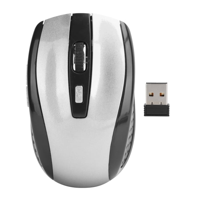 Ratón inalámbrico para ordenador portátil, accesorios ópticos para juegos con DPI ajustable, 250Hz, plateado