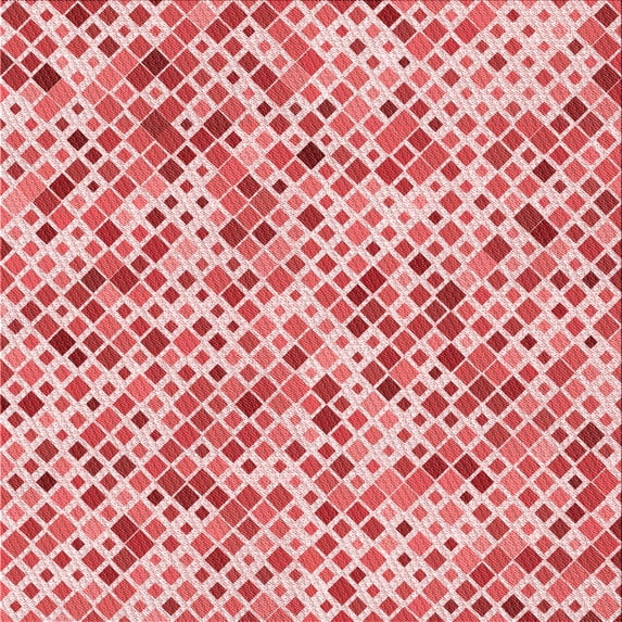 Ahgly Company Machine Washable Indoor Square Transitional Pink Area Rugs, 6' Square