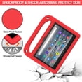 thumbnail image 4 of SaniMore for ALL-New Fire 7 2022 EVA Kids Case, Skid-Proof Texture Case with Holder & Foldable 2 in 1 Kickstand Shockproof Protective Case for ALL-New Fire 7 7" Boys Girls, Red, 4 of 6