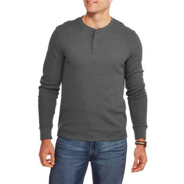 Faded Glory Big Men's Long Sleeve Thermal Henley