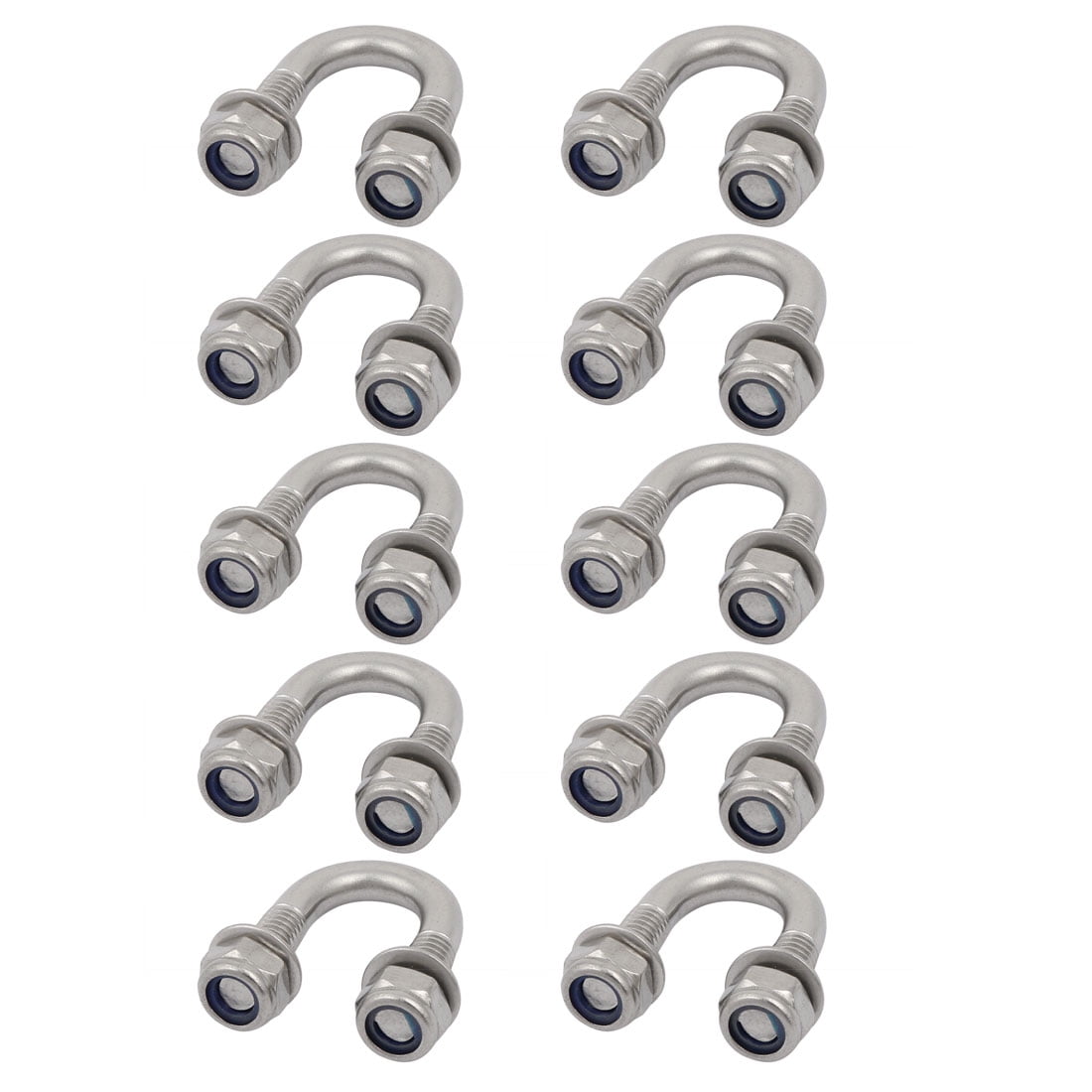 10pcs M6 Thread 304 Stainless Steel Round Bend U Bolt for 12mm Pipe