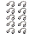 thumbnail image 1 of Unique Bargains 10 Pcs Filetage M6 en Acier Inoxydable 304 Rond Plié pour Tuyau de 12mm Diamètre Extérieur, 1 of 1