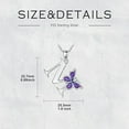 thumbnail image 6 of AOBOCO Initial Necklace for Women 925 Sterling Silver Purple Butterfly with A-Z 26 Letters Pendant Necklace for Graduation Gifts, 6 of 10