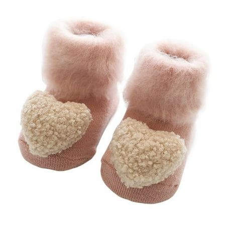 

Thickening Autumn Winter 0-18 Months Velvet Stereo Baby Socks Medium Stockings Newborn Infants Floor Socks PINK S(6-18MONTHS)