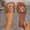Brown, variant on Women Fashion Metallic Stud Slide Sandals Cushion Outdoor Walking Comfortable Flat Slippers Summer Casual Non Slip Support Stylish Lightweight