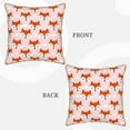 thumbnail image 3 of Haiem cute fox pink Print Velvet Soft Solid Decorative Square Throw Pillow Covers Set with Elegant Piping Christmas Cushion Case for Sofa Bedroom Car-16"x16", 3 of 8