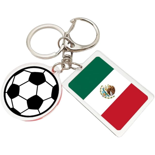Yanonmyfd 2026 World Cup Soccer Keychain - 2026 World Cup Flag Keychain, Soccer Fan Gift & Souvenir (2PCS),Mexico