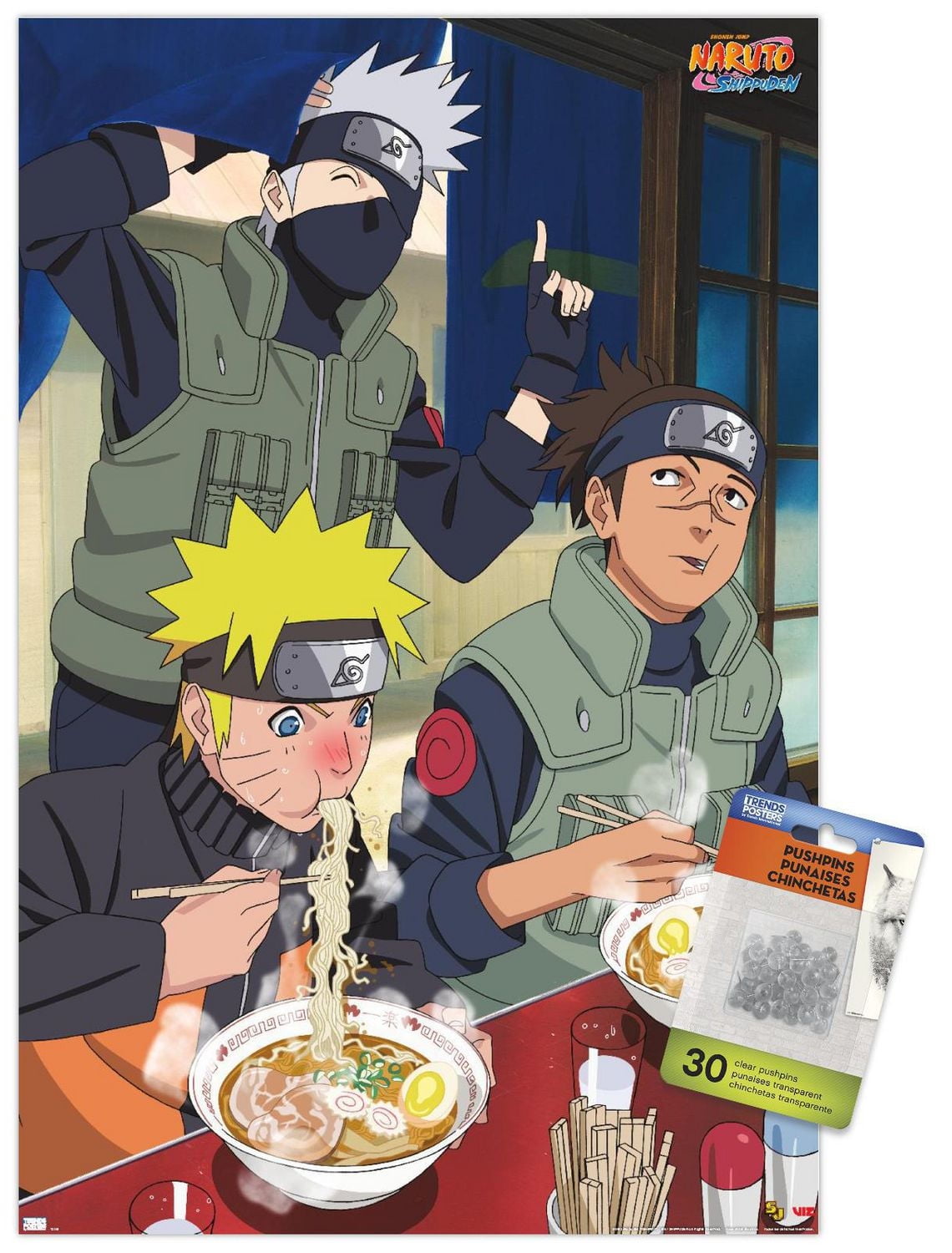 Naruto Shippuden - Food Wall Poster, 22.375" x 34" Framed
