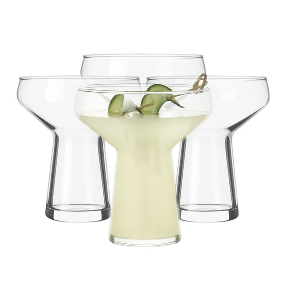 Libbey Stemless Margarita Glasses Set of 4, Classic, Lightweight Mixed Cocktail Glasses Set, Large Margarita Glasses Set for Cinco de Mayo, Parties