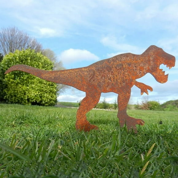 Metal Dinosaur Fence Post Topper, B