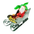 thumbnail image 3 of Adorno de trineo navideño, decoración navideña, modelo de trineo artesanal, decoración navideña, trineo de Papá Noel para centro de mesa, estante Verde, 3 of 8