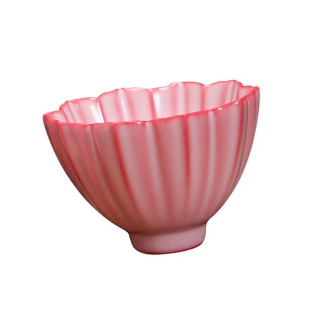 Centro de mesa tradicional portátil de cerámica con forma de taza de té de la colección Lotus Estilo A