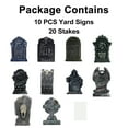 thumbnail image 3 of 10PCS Halloween Tombstone Gravestone Yard Signs with Stakes for Graveyard Headstone Outdoor Lawn Garden Decorations, 3 of 7