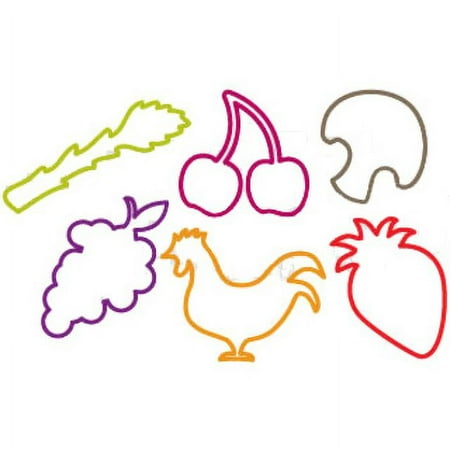 Stretchy Shapes FRESHFOOD Fresh Food Rubber Band 24 Pack