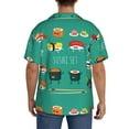 thumbnail image 3 of Kdxio Men'S Hawaiian Shirt For Men Short Sleeve Shirt Cute Sushi Summer Casual Holiday Beach Button Down T-Shirts, 3 of 5