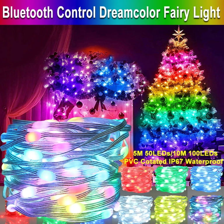 Waterproof Fairy Christmas Tree Lights Music Remote Control LED
