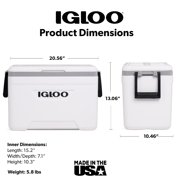 Igloo 25 QT Marine Hard Sided Cooler, White