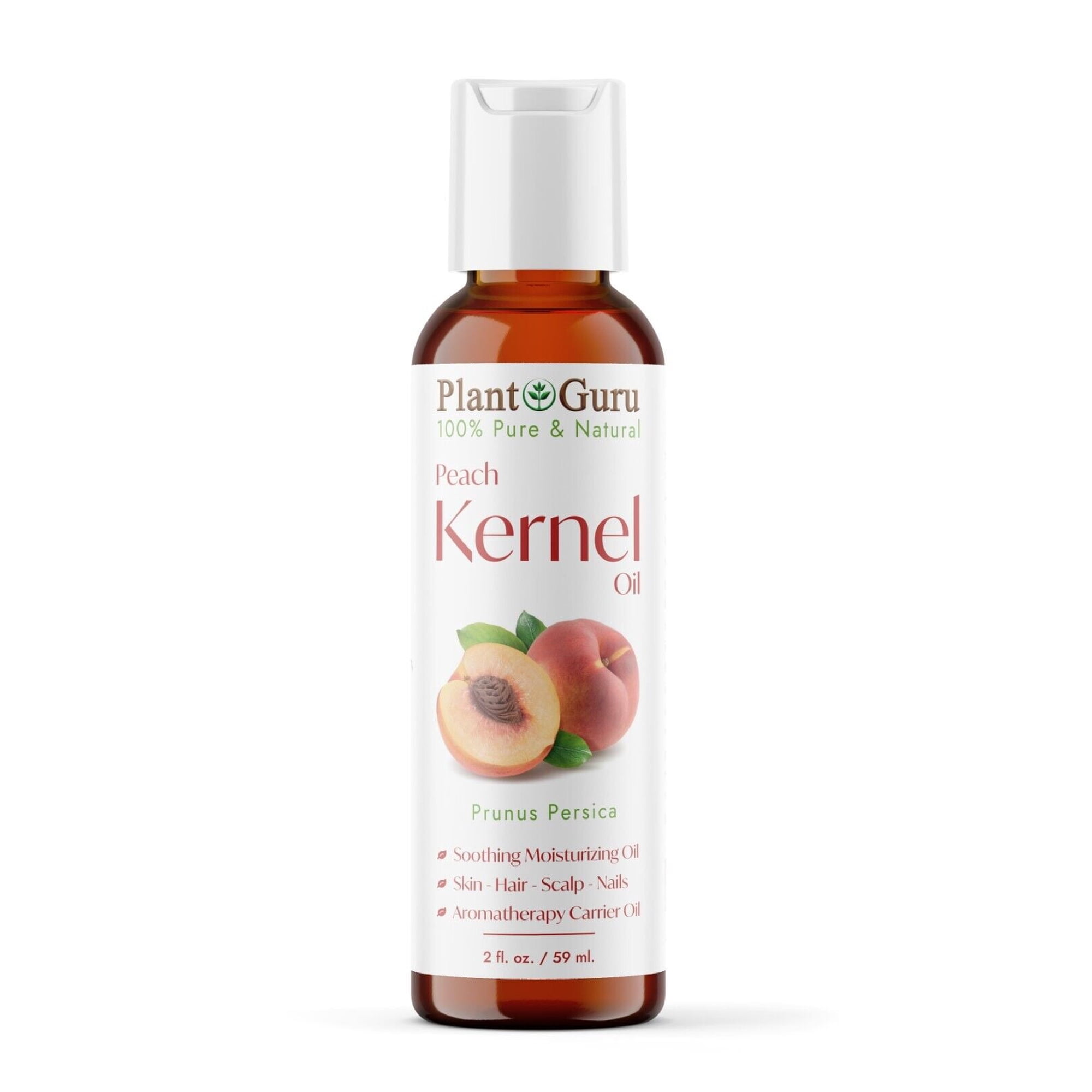 Peach Kernel Oil 2 oz. - 100% Pure and Natural Carrier Oil - Refined, Cooking, Skin, Hair, Body & Face Moisturizing