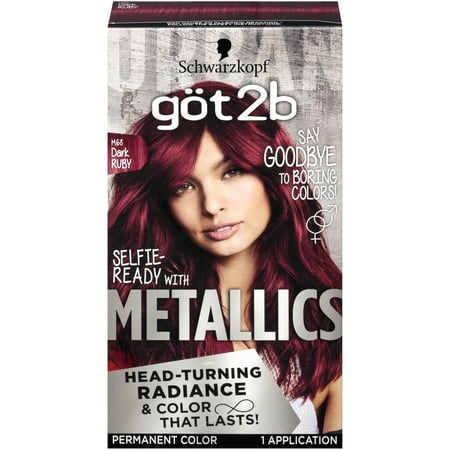 Got2b Metallic Permanent Hair Color M68 Dark Ruby Walmart Com