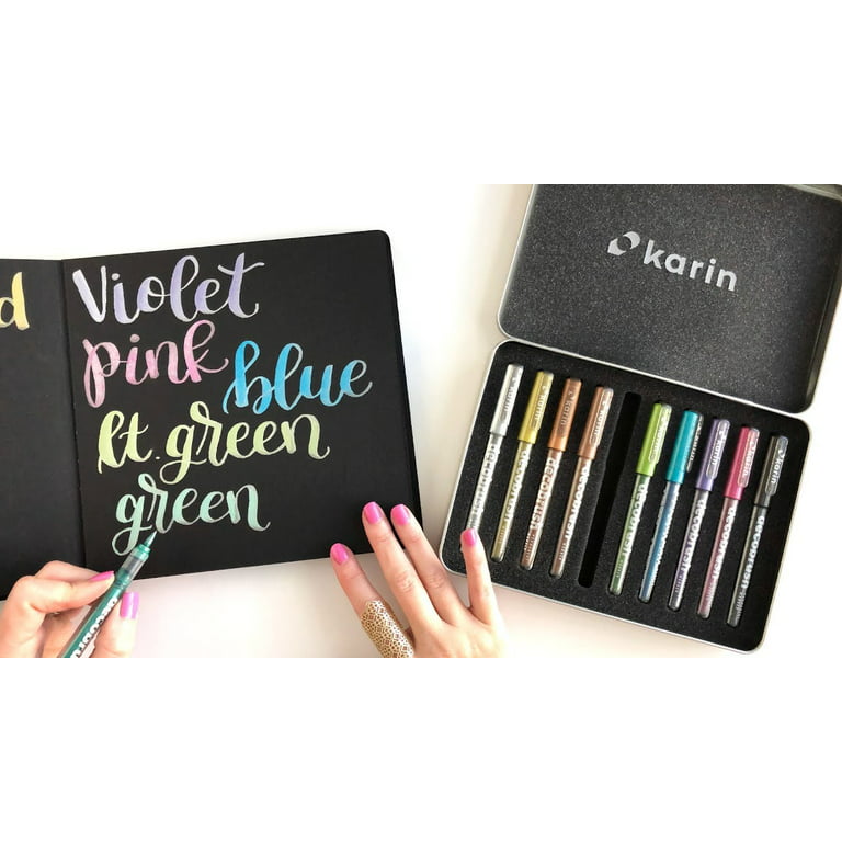 Ideas for crafting and decoration with DecoBrush Metallic KARIN Markers 