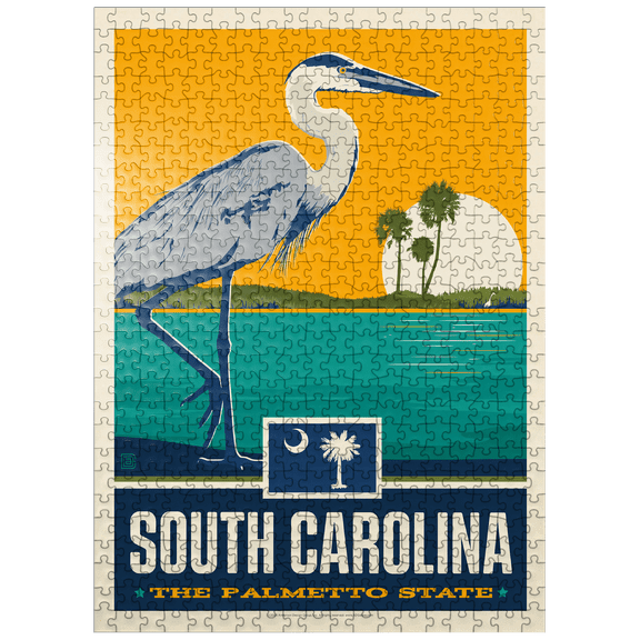 MyPuzzle - South Carolina: The Palmetto State - Premium 500 Piece Jigsaw Puzzle for Adults