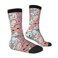thumbnail image 4 of Yiaed Cartoon Hearts Print Great elasticity Crew Socks Sports socks for Men and Women, 4 of 5