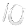 thumbnail image 5 of JewelStop 10K Yellow Gold Polished Finish Graduated Oval Light Weight Hoop Earrings Hinged Clasp, 5 of 5