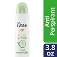 Dove Dry Spray Antiperspirant Deodorant Cool Essentials 3.8 oz, 4 count
