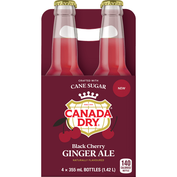 Canada Dry Black Cherry Ginger Ale, 4X355ml