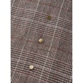thumbnail image 4 of High Waist A-Line Plaid Skirt for Women Button Front Flared Midi Long Office Workwear Elegant, 4 of 7