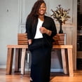 thumbnail image 4 of Women's Plus Size Cocoon Cardigan Maxi Skirt Set, 4 of 4