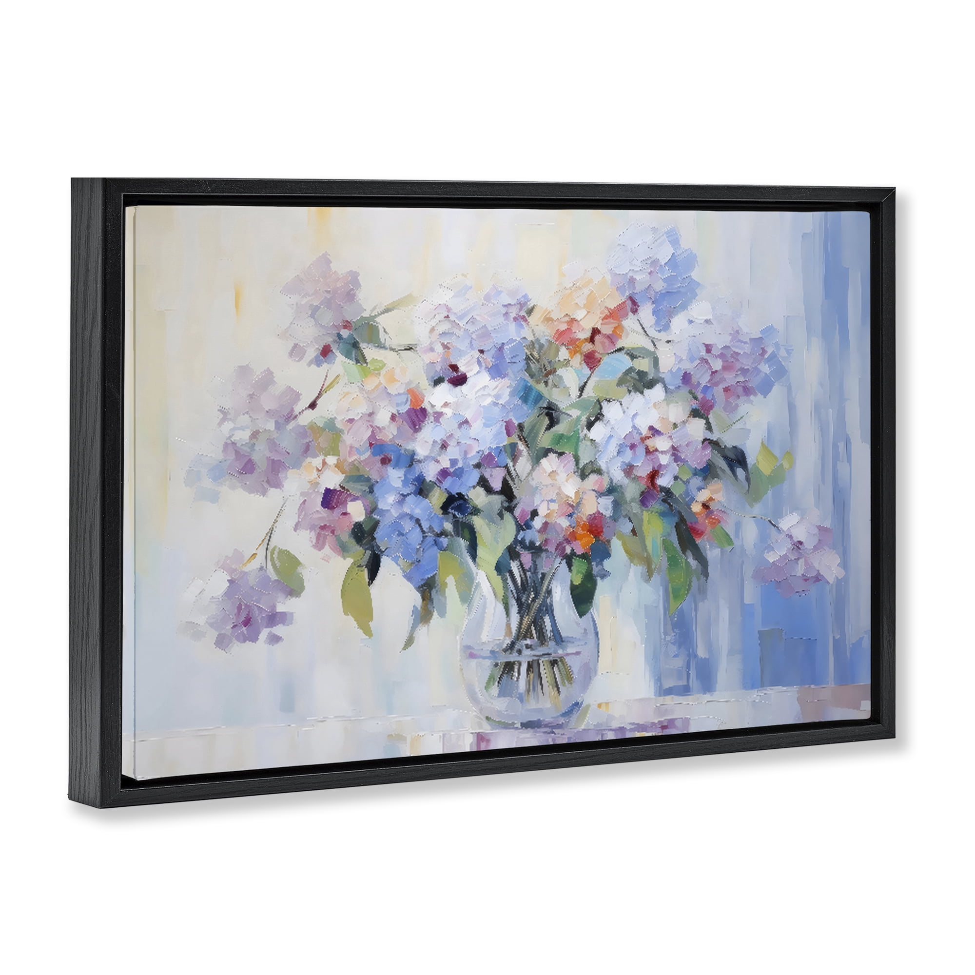 Stupell Industries In Full Bloom Bouquet Black Framed Floater Canvas Wall Art, design by Creative Studio