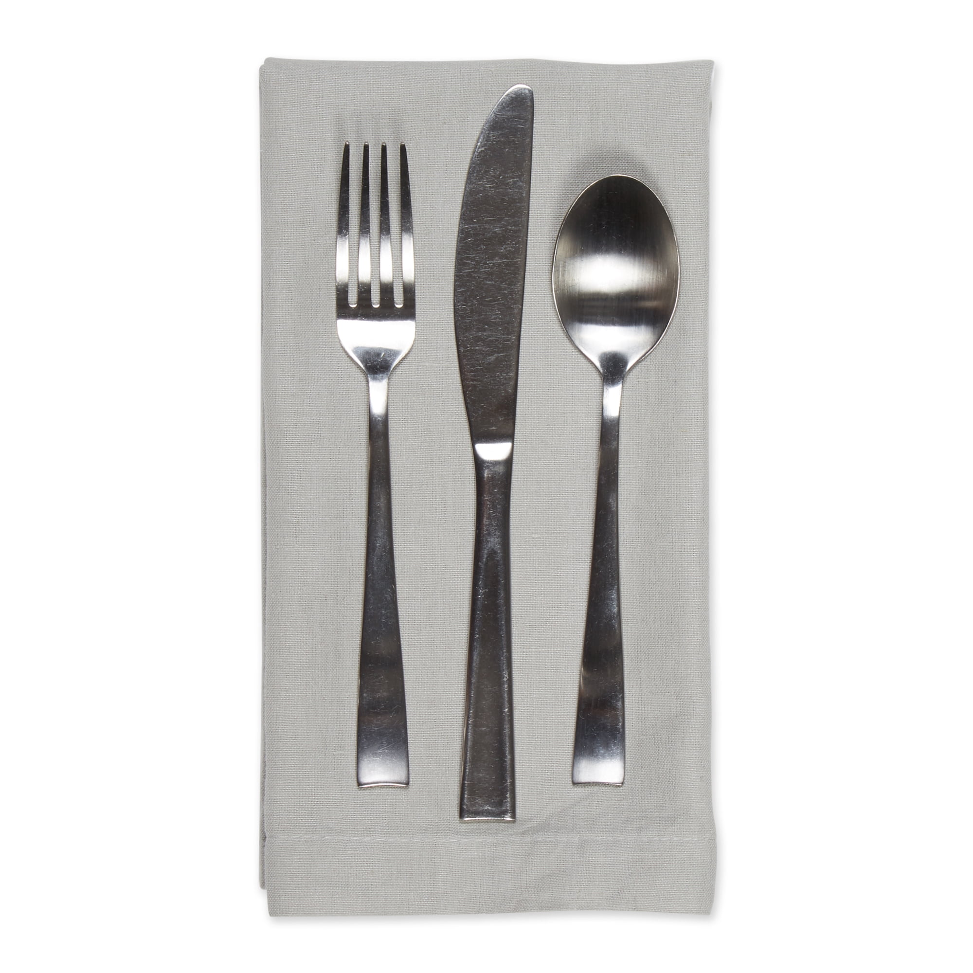 DII Linen Tabletop Collection Machine Washable, Napkin Set, 20x20, Light Rain, 4 Piece