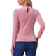 thumbnail image 3 of INSPIRAR CHIC Blusa de Manga Larga con Panel de Malla y Puntos Suizos en Corte en V L Rosa, 3 of 6