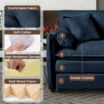 thumbnail image 2 of Oversized 57.48" Recliner Chair with Movable Ottoman, Soft Chenille Lounge Chair for Living Room, Blue, 2 of 8