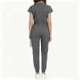 thumbnail image 4 of Stichou Scrub for Women,Scrub Sets Jumpsuit,Stretch,Loose Fit Top and Pants Set with Pockets Gray S, 4 of 4