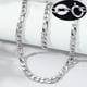 thumbnail image 1 of [En Stock] Collar De Plata Esterlina 925 6 Mm Cadena Figaro Estampado Coreano Moda Hombres Joyería Tendencia Regalo simple Libre De Alergias Gao Jiahui unisex, 1 of 1