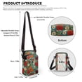 thumbnail image 6 of HELLHERO 4.33x1.97x7.09 Crossbody Sling Bags, Unisex with Vintage Flowers Pattern, 6 of 7