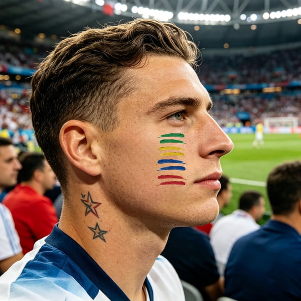 Tatuajes temporales para rostro y cuerpo: tatuajes de fútbol resistentes al agua para aficionados al deporte, decoraciones para animar a los hinchas en los partidos, divertidos recuerdos para fi