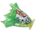 thumbnail image 4 of GlassOfVenice Murano Glass Millefiori Fazzoletto Vase - Lime Green, 4 of 5
