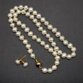 thumbnail image 5 of Veradorna Natural Pearl 7-8mm White Freshwater Pearl Necklaces Earrings Jewelry Set 18'' inch, 5 of 8