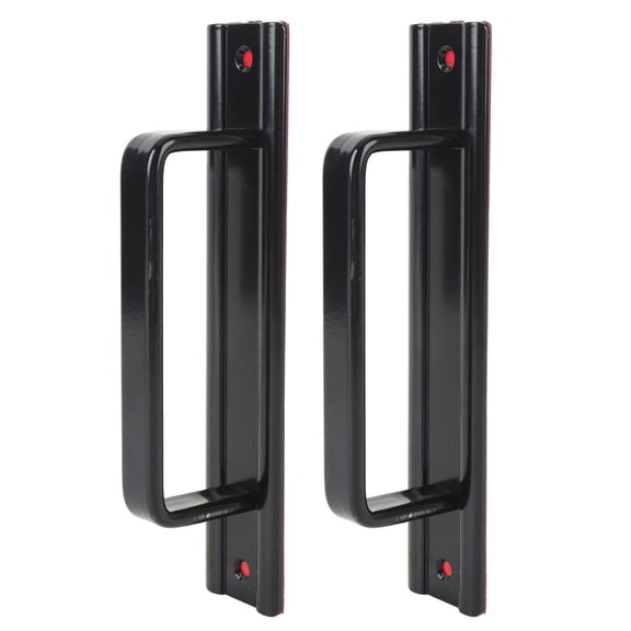 NFTIGB 2 Pieces Barn Door Handles Sliding Pull Handle for Glass Cabinet Drawer Aluminum Alloy Heavy Duty Ambidextrous Hardware Set Screws Included Black (7.9 inches / 20 cm)