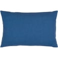 thumbnail image 2 of Lachen Woven Modern Pillow Cover in Dark Blue, Cream, 2 of 3