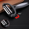 thumbnail image 5 of Clearance Peeler under $5 3in1 Fruit Vegetable Carrot Potato Peeler Cutter Slicer Amazing Health Black, 5 of 5
