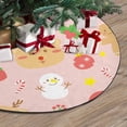 thumbnail image 3 of FMSHPON Cartoon Christmas Elements Xmas Christmas Tree Skirt Stand Mat for Holiday Party Decoration Indoor Outdoor 36 inches, 3 of 3