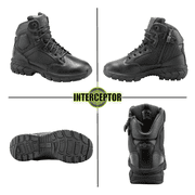 Interceptor Mens Guard Zippered 6 Soft Toe Tactical Boots
