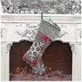 thumbnail image 2 of 18 Inches Burlap With Large Plaid Snowflake And Plush Faux Fur Cuff Stockings, 2 of 2